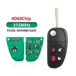 2001-2008 Jaguar / 4-Button Flip-Key / NHVWB1U241 (AFTERMARKET)